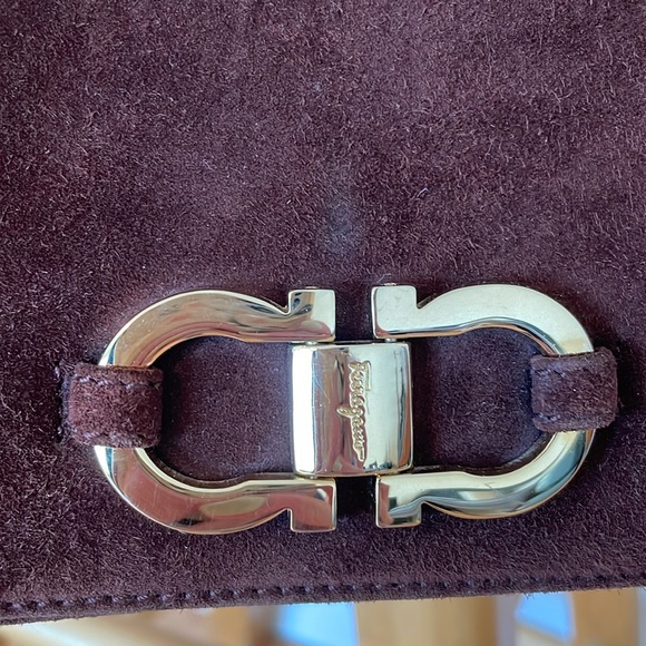 Salvatore Ferragamo Brown Suede Bag - Picture 2 of 16